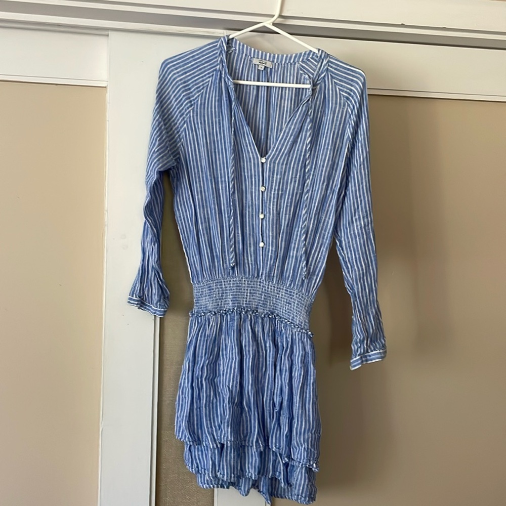 Chambray striped long sleeve Rails dress